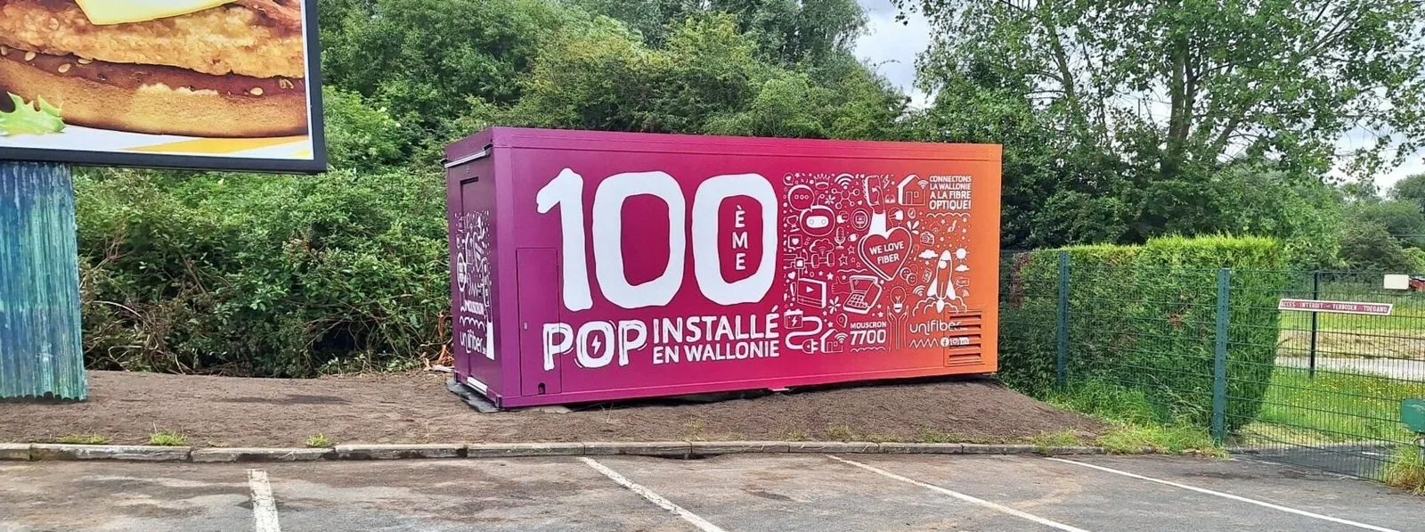 Mouscron accueille le 100e POP de Unifiber